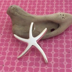 Large sterling starfish pendant